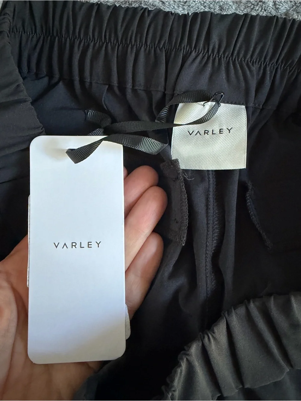 Varley Kayson Wide Leg Pant Black Soft Stretch Woven NWT Large Travel Office - Picture 5 of 6